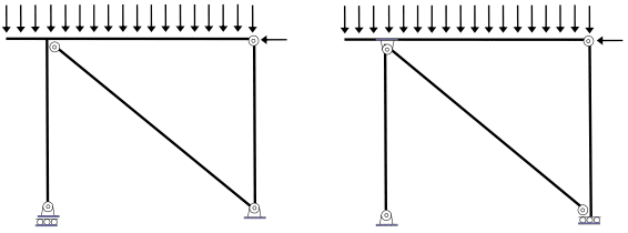 Diferencias entre pórticos isostáticos