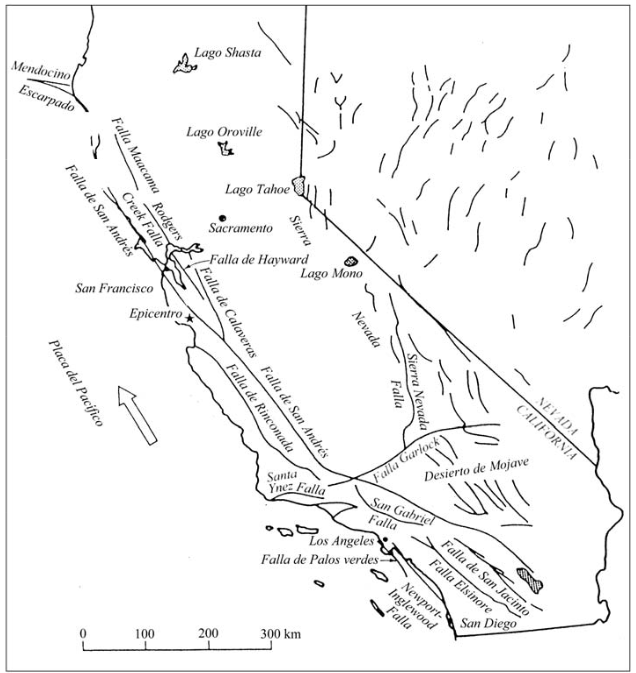 Localización del sismo de Loma Prieta